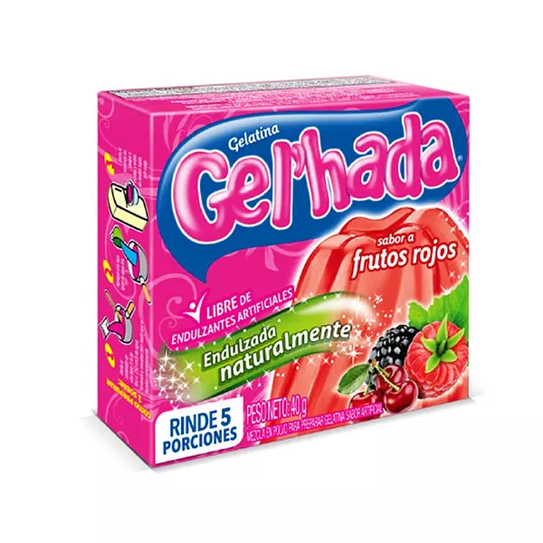 Gelatina Gel Hada Frutos Rojos X 40 Grs