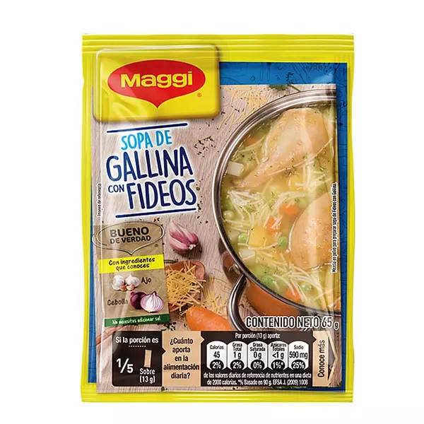 Sopa Maggi Sobre 4 Porc Gall Fideos