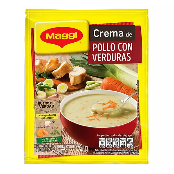 Crema Maggi Sobre - Pollo Verduras X 72 Grs