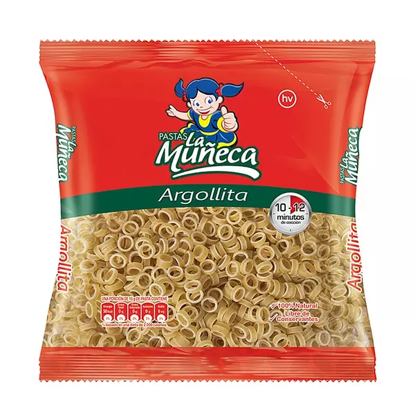 Pastas La Muñeca Argollita X 250 Grs