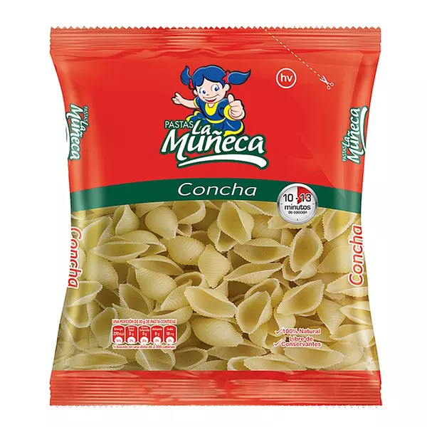 Pastas La Muñeca X 250 Grs Conchas