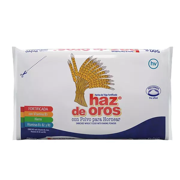 Harina De Trigo Haz De Oros + P/H X 500 Gr