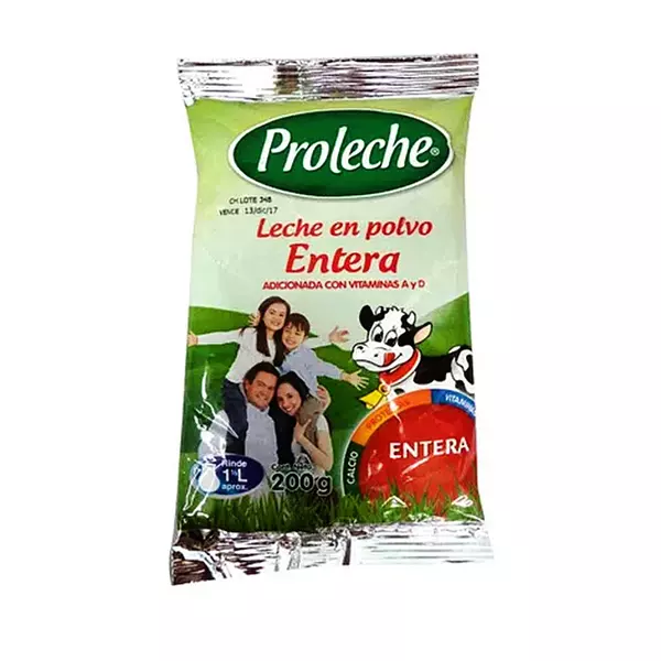 Leche En Polvo Proleche X 200 Grs