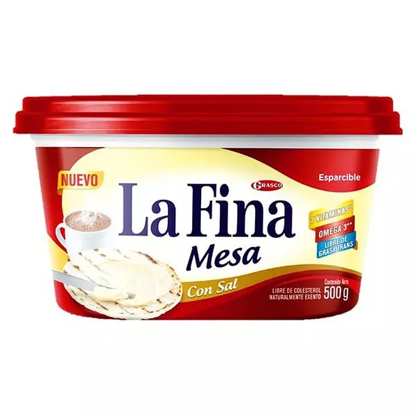 Margarina Fina Mesa Con Sal X 500 Grs