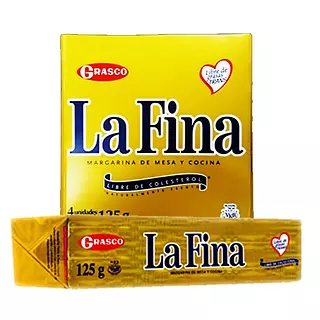 Margarina La Fina X 125 Grs Disp X 4 Unds