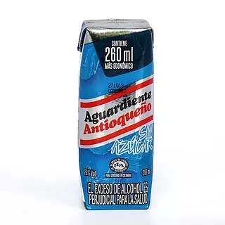 Aguardiente Antioqueño Tetra S/Azuc X 260ml