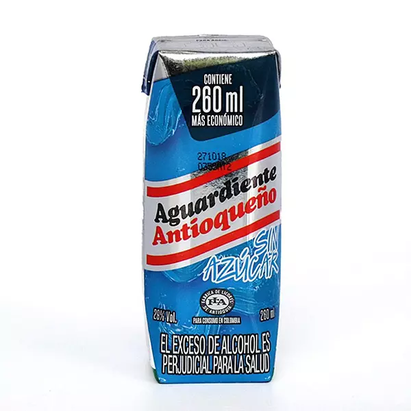 Aguardiente Antioqueño Tetra S/Azuc X 260ml