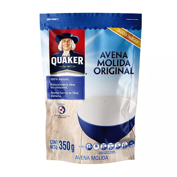 Avena Quaker X 350grs Molida Doy Pack