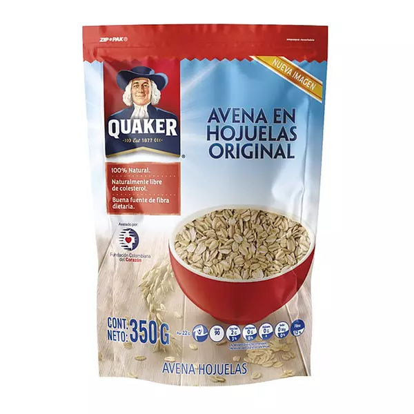 Avena Quaker En Hojuelas X 350 Grs