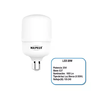 Bombillo Nalpil Led 20wx2 + Bom 5w
