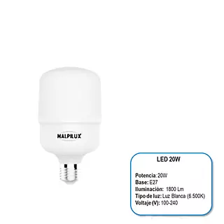 Bombillo Nalpilux Led 20 W Caja