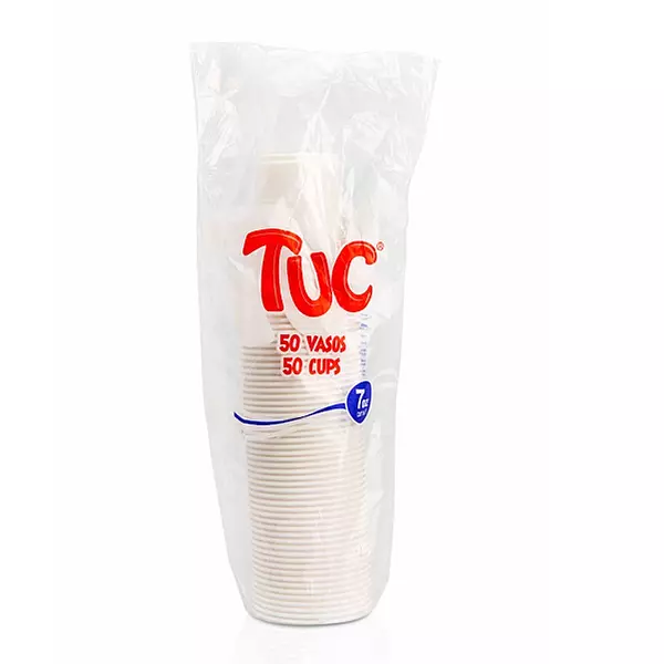 Vaso Desechable Tuc X 50 Unds - 7 Oz- Blanco