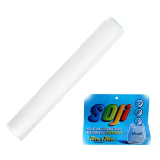 Bolsa Soji M/U Transparente 25 X 35 Rollo X 50unds