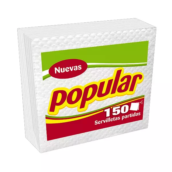 Servilleta Popular Pre Cortada X 150 Unds