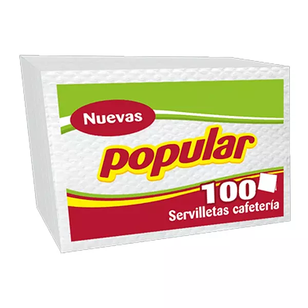 Servilleta Popular Cafeteria X 100unds