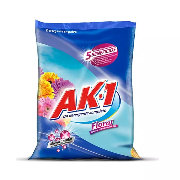 Detergente En Polvo Ak-1 Floral X 450 Grs