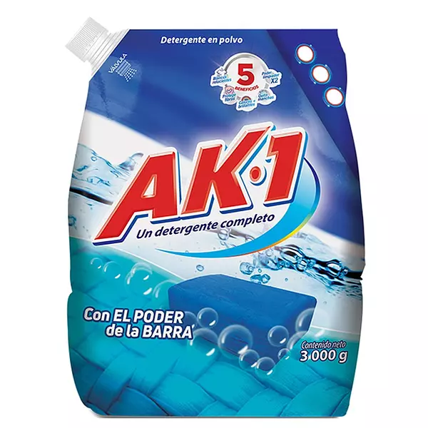 Detergente En Polvo Ak-1 P/B X 3 Kls