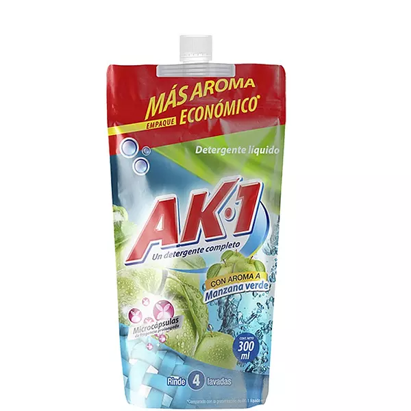 Detergente Liquido Ak-1 Manzana X 300 Ml