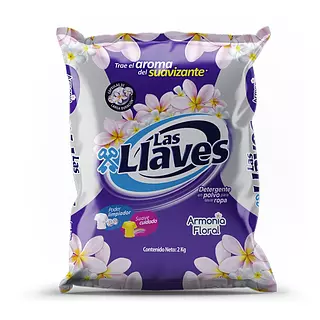 Detergente En Polvo Las Llaves Floral X 2 Kgs