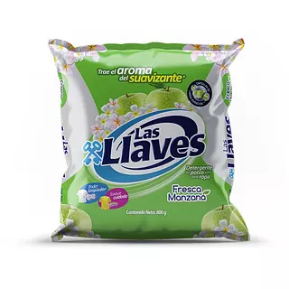 Detergente En Polvo Las Llaves Manzana X 800 Grs
