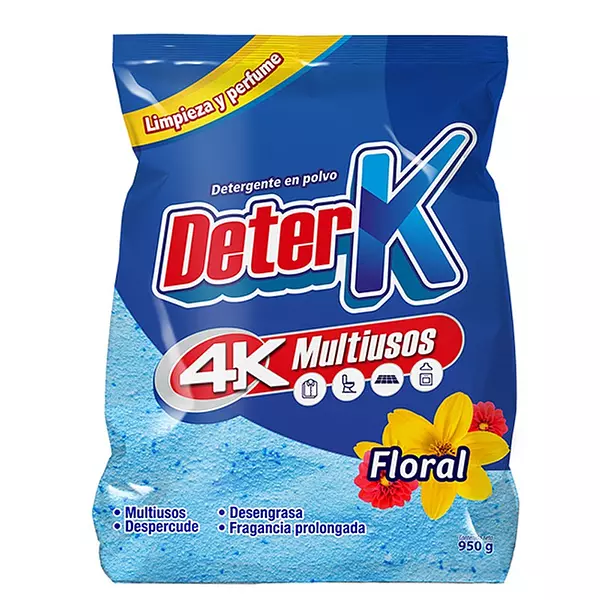 Detergente En Polvo Deter-K Floral X 950 Grs