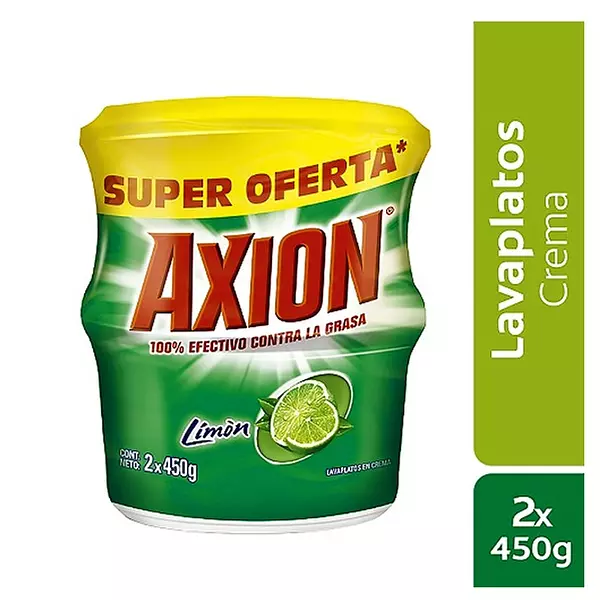 Lavaplatos Axion Limon X 450 Grs X 2 Unds P/E