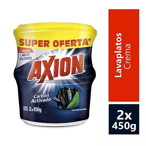 Lavaplatos Axion Carbon Activado X 450grs X2unds