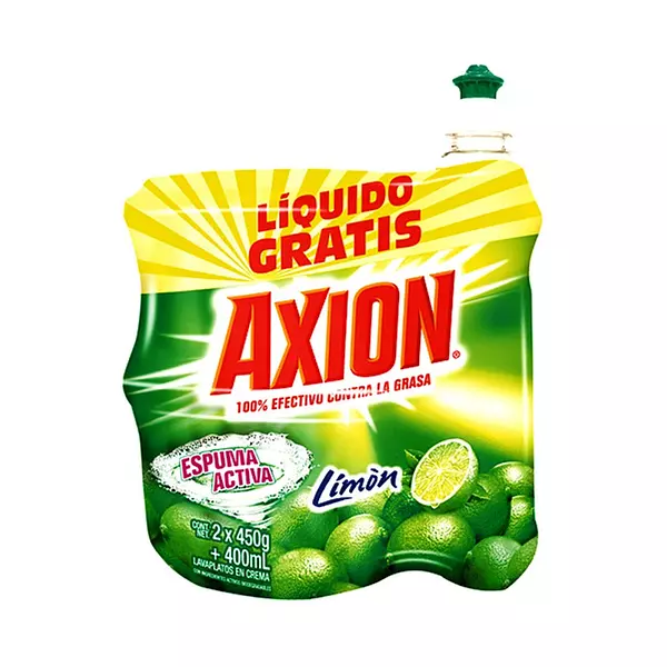 Lavaplatos Axion X 450 Grs X 2 Unds + Liqu X 400 Ml P/E