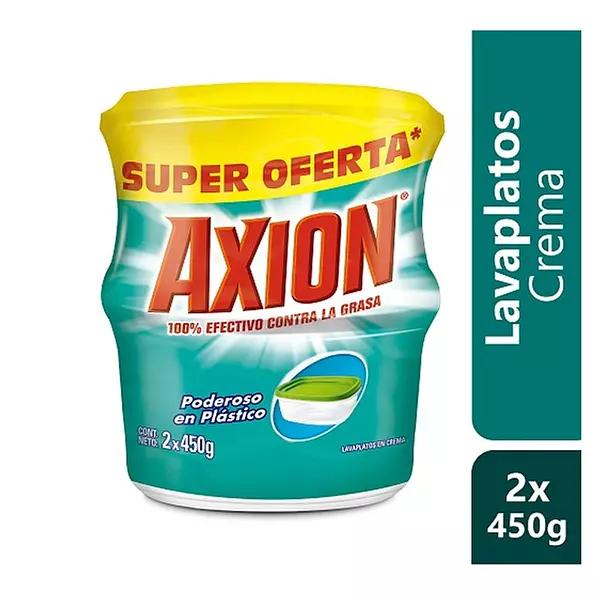 Lavaplatos Axion Poder Plastico X 450 Grs X 2 Unds