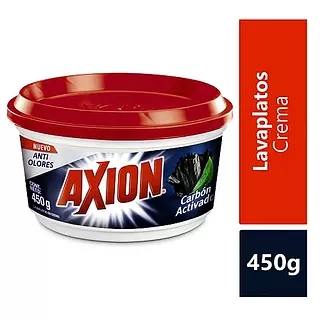 Lavaplatos Axion Carbon Activado X 450 Grs