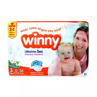 Pañal Winny Ex/Sec Naranja X30 E/Ind +To