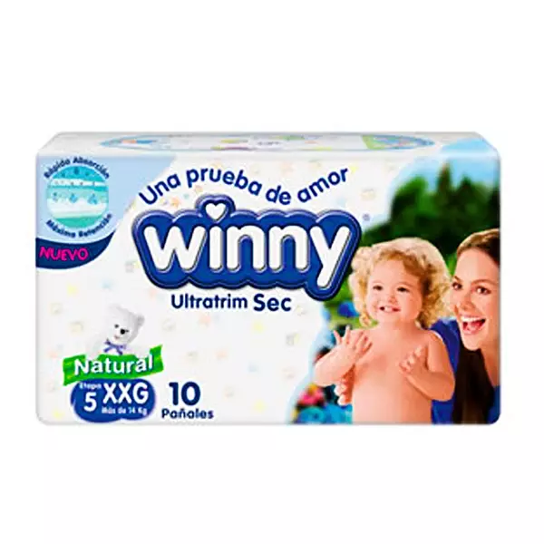 Pañal Winny Extrasec Azul X 10 Unds