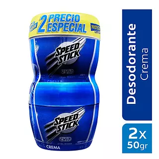 Desodorante Speed Stick X50 Grs X 2u Crema C.Ng/