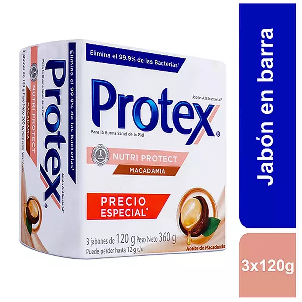 Jabon Protex Macadamia X 120 Grs X 3 Unds P/E