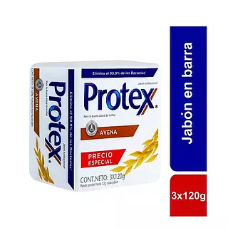 Jabon Protex Avena X 120 Grs X 3 Unds P/E