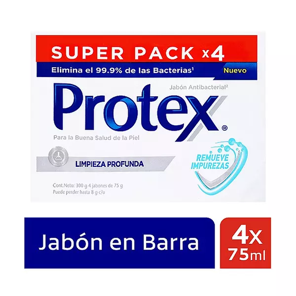 Jabon Protex Limp/ Prof X 4 Unds X 75 Grs P/E