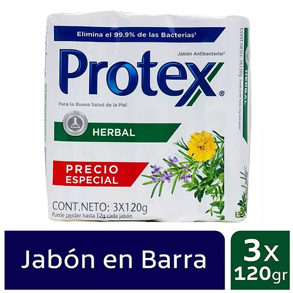 Jabon Protex Herbal X120 Grs X 3 Unds P/E