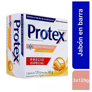 Jabon Protex Vitam/E X 120 Grs X 3 Unds P/E