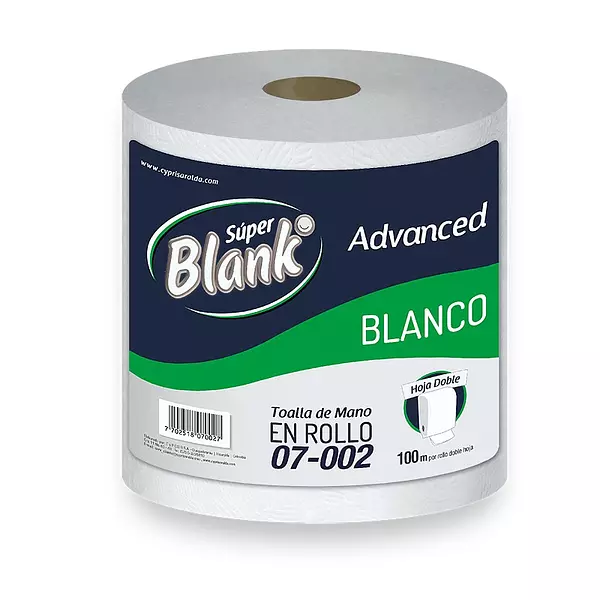 Toalla De Mano Super Blank Rollo Blanca Dh 100 Mts X 6 Unds