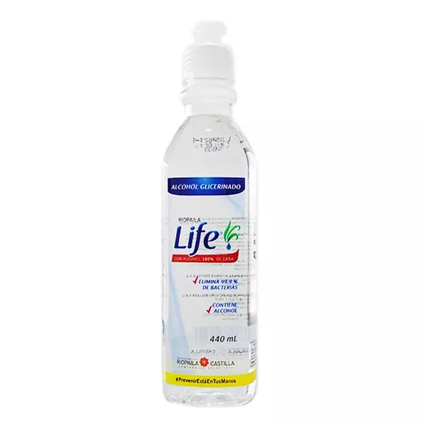 Alcohol Life Riopaila Glicerinado X 440 Ml