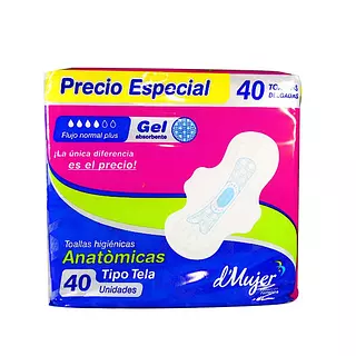 Toalla D/Mujer Anatomica X 40 Unds