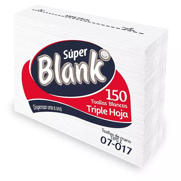 Toalla De Mano Super Blank Tipo Z Blanca Th X150 Unds