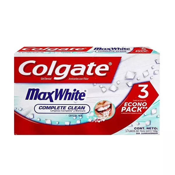 Crema Colgate Maxwhite X 75 Cc X 3 Econo Pack