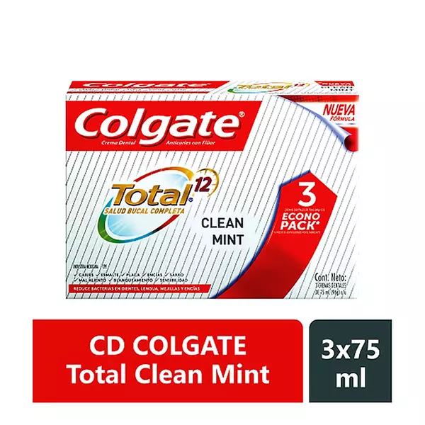 Crema Colgate Total C/Mint X 75 Ml X 3 Unds P/E