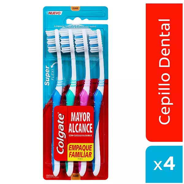 Cepillo Colgate Super Flexi Suave X 4 Unds