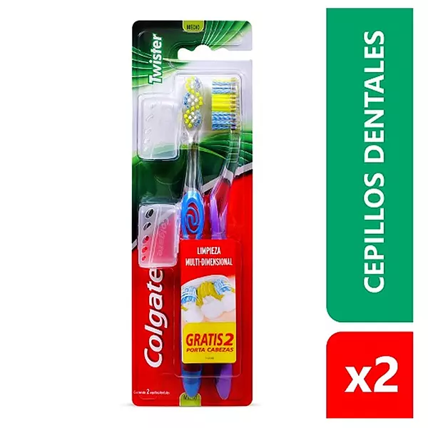 Cepillo Colgate P/Twist Med X 2 Unds