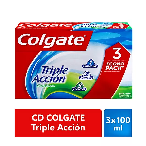 Crema Colgate Triple Accion X 100ml X 3 Unds E/P