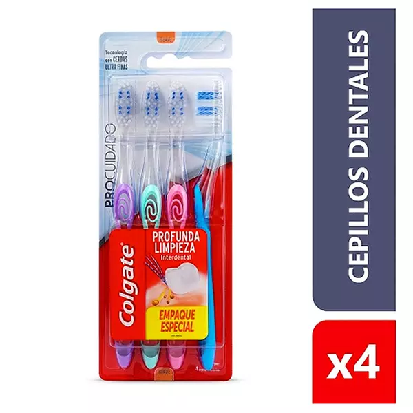 Cepillo Colgate Pro Cuidado Suave X 4unds