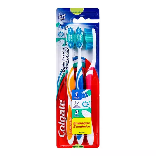 Cepillo Colgate Triple Accion Median X 3 Unds