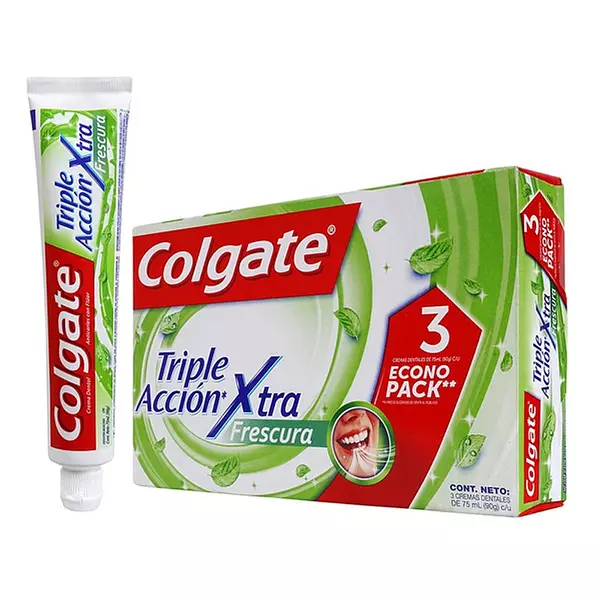 Crema Colgate T/Acc Ext/Fresc X 75cc X 3un P/E